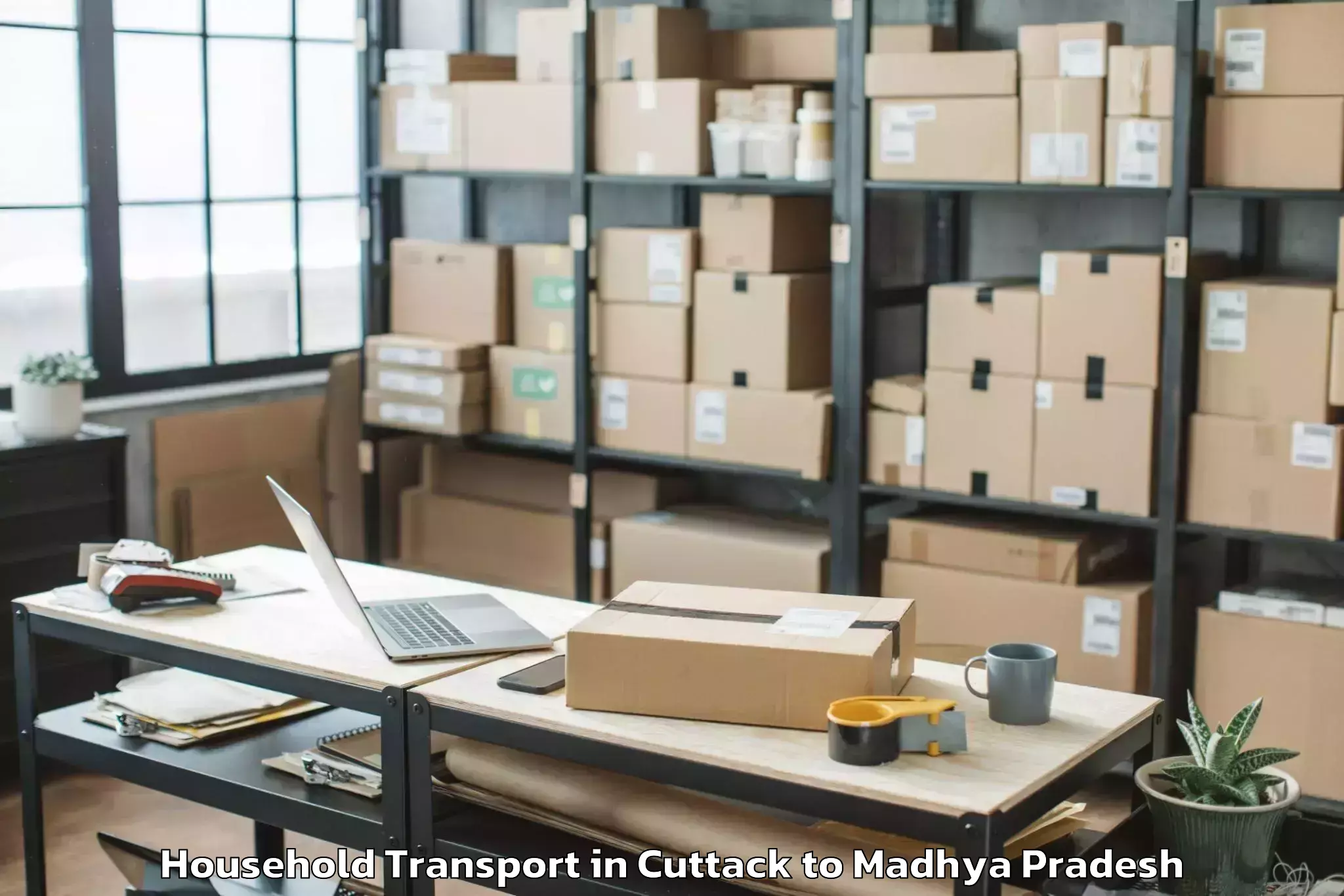 Book Cuttack to Khilchipur Household Transport Online